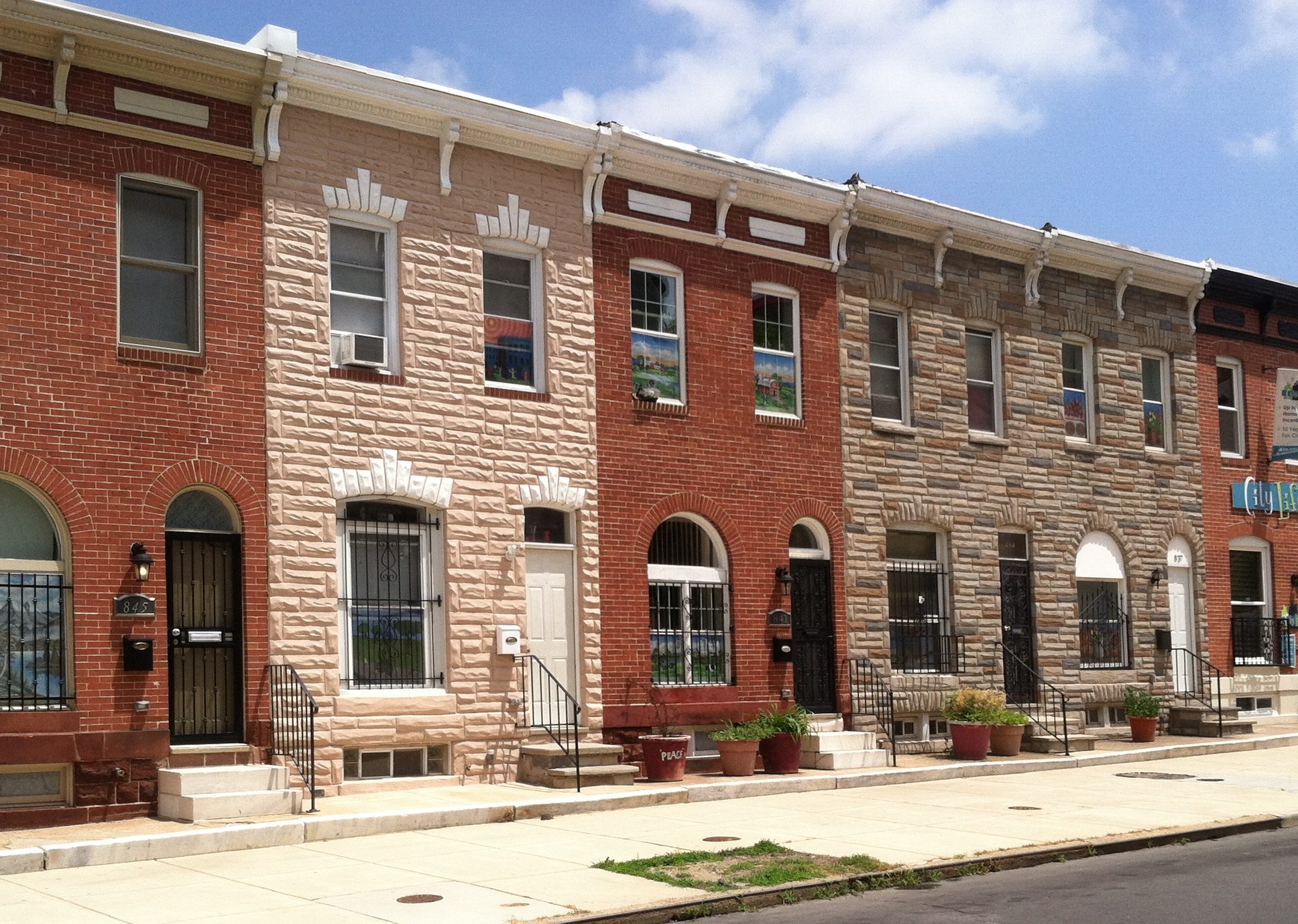 Row houses in Baltimore.