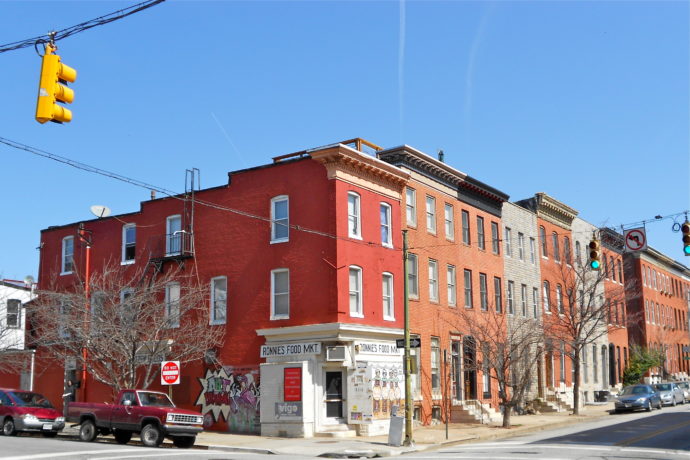 Baltimore row homes.