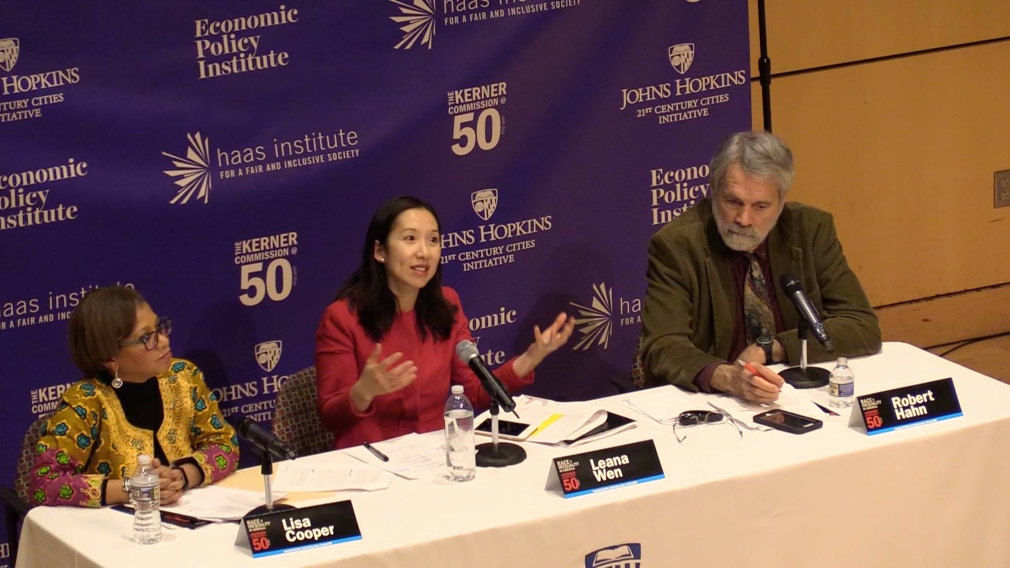 Lisa Cooper, Leana Wen, and Robert Hahn discussing health and race in America