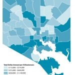 Map of small business financing by neighborhood in Baltimore