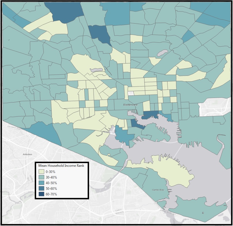 Baltimore City Census Tract Map Economic And Social Mobility Maps - 21St Century Cities Initiative