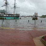 Baltimore's Inner Harbor flooded in early autumn.
