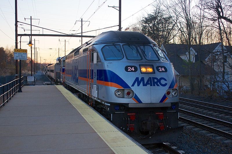 A MARC Penn Line Train at Odenton, MD